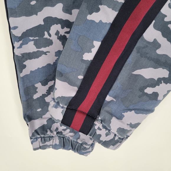 Laurie Felt Power Silky Camo Jeans Blue Side Stripe Joggers XL - Picture 6 of 8